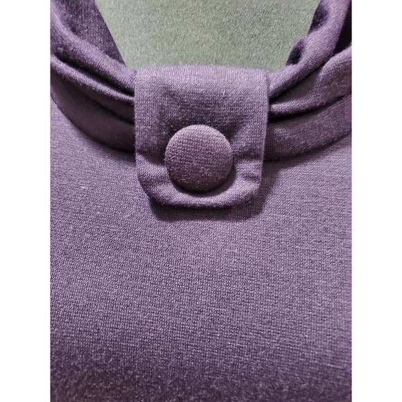 Alyn Paige Womens Purple Polyester Cowl Neck Cap Sleeve Knee Length Dress Size M - Picture 4 of 10